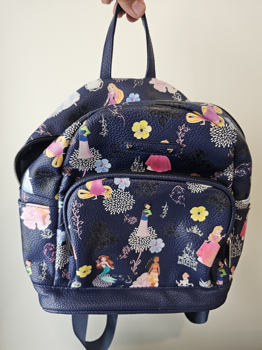 Navy Floral Princess Mini Backpack